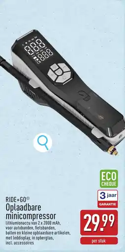 ALDI Ride+Go Oplaadbare Minicompressor aanbieding