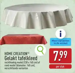 ALDI Home Creation Gelakt Tafelkleed aanbieding