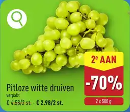 ALDI Pitloze witte druiven aanbieding