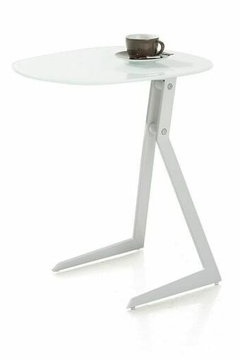 Deba Meubelen Calimero laptoptafel, ice glass white Wit aanbieding