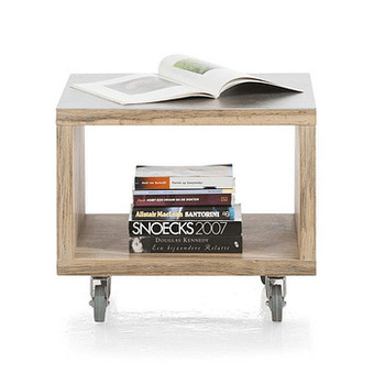 Deba Meubelen Hoektafel ’Ermont’ - kleur: Vintage White/Ceramic Volcano Antraciet Wit aanbieding
