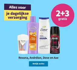 Plein.nl Rexona, Andrélon, Dove en Axe aanbieding
