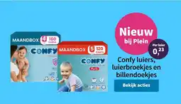 Plein.nl Confy luiers, luierbroekjes en billendoekjes aanbieding