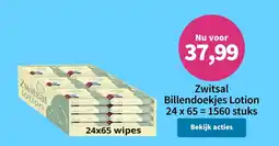 Plein.nl Zwitsal Billendoekjes Lotion aanbieding