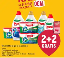 Delhaize Persil Wasmiddel in gel of in capsules aanbieding