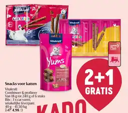 Delhaize Vitakraft Snacks voor katten aanbieding