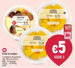 Delhaize Fruit in stukjes aanbieding