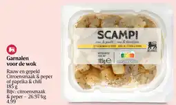 Delhaize Garnalen voor de wok aanbieding