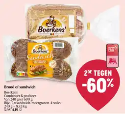 Delhaize Boerkens' Brood of sandwich aanbieding