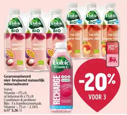 Delhaize Volvic Gearomatiseerd niet-bruisend natuurlijk mineraalwater aanbieding