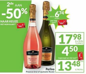 Intermarché Perlino prosecco brut of spumante rosato aanbieding