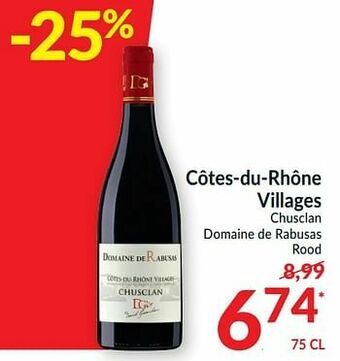 Intermarché Côtes-du-rhône villages chusclan domaine de rabusas rood aanbieding