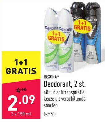 ALDI Rexona Deodorant, 2 st. aanbieding