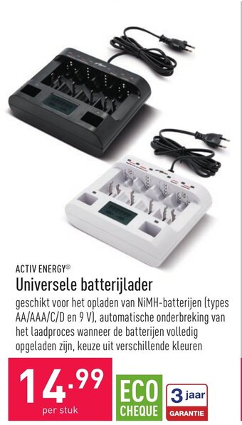 ALDI Activ Energy Universele batterijlader aanbieding