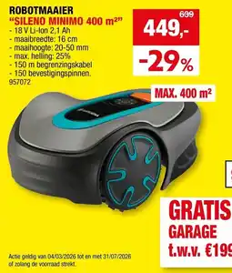 Hubo Robotmaaier Sileno minimo aanbieding