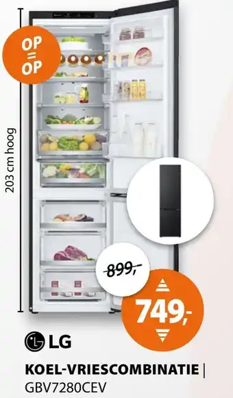 LG Koel vriescombinatie GBV7280CEV