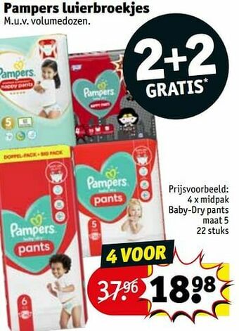 Kruidvat Midpak baby-dry pants maat 5 aanbieding