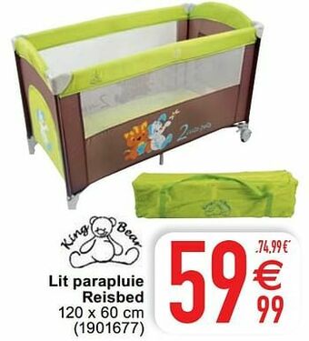Cora Lit parapluie reisbed aanbieding