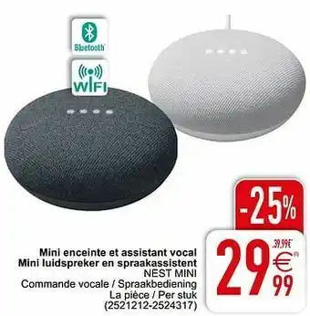 Cora Mini enceinte et assistant vocal mini luidspreker en spraakassistent nest mini aanbieding