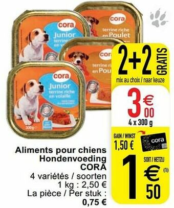 Cora Aliments pour chiens hondenvoeding cora aanbieding