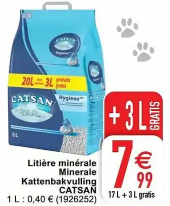 Cora Litière minérale minerale kattenbakvulling catsan aanbieding