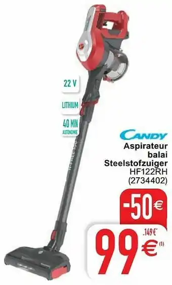 Cora Candy aspirateur balai steelstofzuiger hf122rh aanbieding