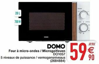 Cora Domo elektro four à micro-ondes - microgolfoven do1057 aanbieding