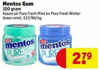 Kruidvat Mentos gum aanbieding