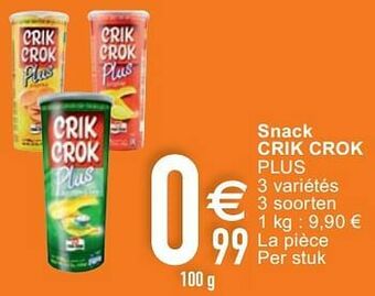 Cora Snack crik crok plus aanbieding