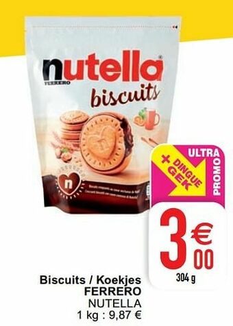 Cora Biscuits - koekjes ferrero nutella aanbieding