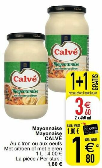 Cora Mayonnaise mayonaise calvé aanbieding