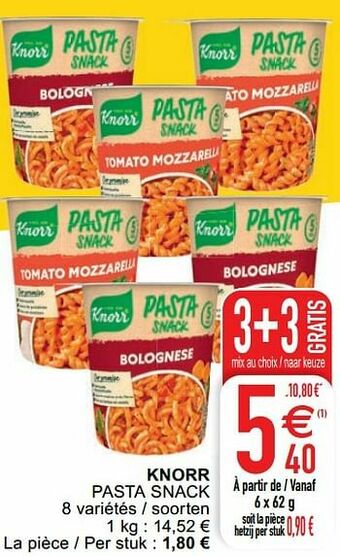 Cora Knorr pasta snack aanbieding