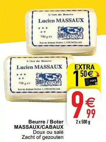 Cora Beurre - boter massaux-cabaux aanbieding