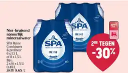 Delhaize Niet-bruisend natuurlijk mineraalwater aanbieding