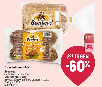 Delhaize Brood of sandwich aanbieding