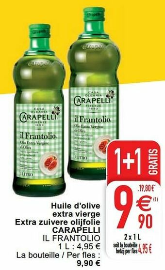 Cora Huile d’olive extra vierge extra zuivere olijfolie carapelli il frantolio aanbieding