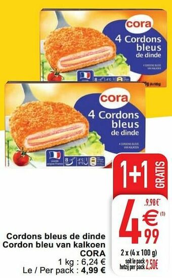 Cordons bleus de dinde cordon bleu van kalkoen cora