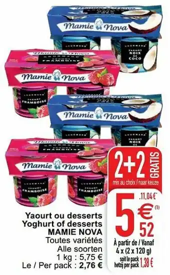 Cora Yaourt ou desserts yoghurt of desserts mamie nova aanbieding
