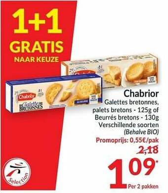 Intermarché Chabrior galettes bretonnes palets bretons of beurrés bretons aanbieding