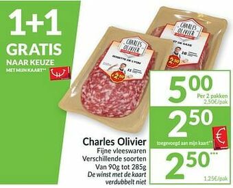 Intermarché Charles olivier fijne vleeswaren aanbieding