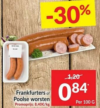 Intermarché Frankfurters of poolse worsten aanbieding