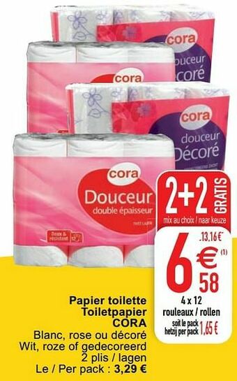 Cora Papier toilette toiletpapier cora aanbieding