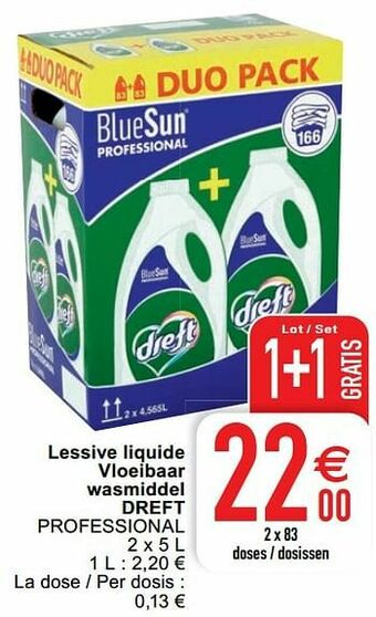 Cora Lessive liquide vloeibaar wasmiddel dreft professional aanbieding