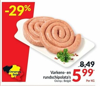 Intermarché Varkens- en rundschipolata's aanbieding