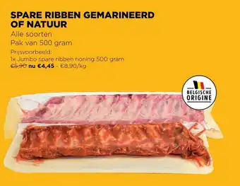 Spare Ribben Gemarineerd of Natuur