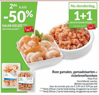 Intermarché Roze garnalen, garnaalstaarten of rivierkreeftenvlees aanbieding