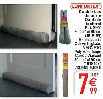Cora Double bas de porte dubbele tochtrol plushy aanbieding