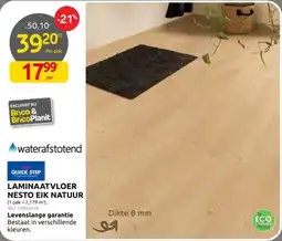Brico Quick Step Laminaatvloer Nesto Eik Natuur aanbieding