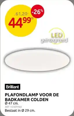 Brico Brilliant Plafondlamp Voor De Badkamer Colden aanbieding