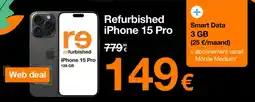 Orange Refurbished iPhone 15 Pro aanbieding